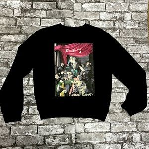 Off-White black small fall crew neck Caravaggio brand new
